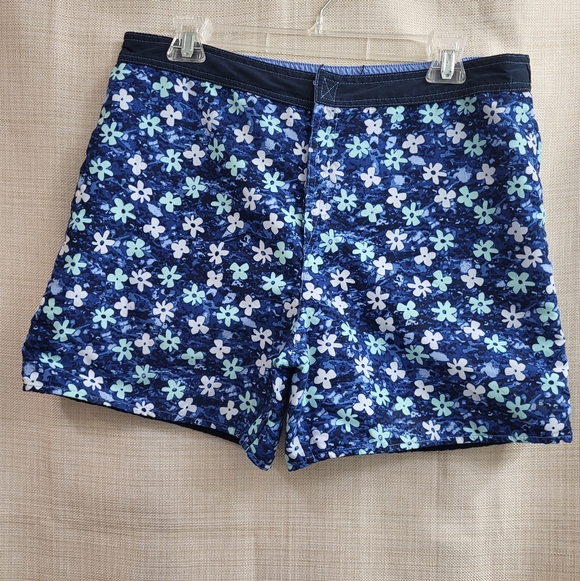 Catalina Women's Reversible Floral Board Shorts Blue Swim Trunks Tropical Size M - Picture 3 of 10